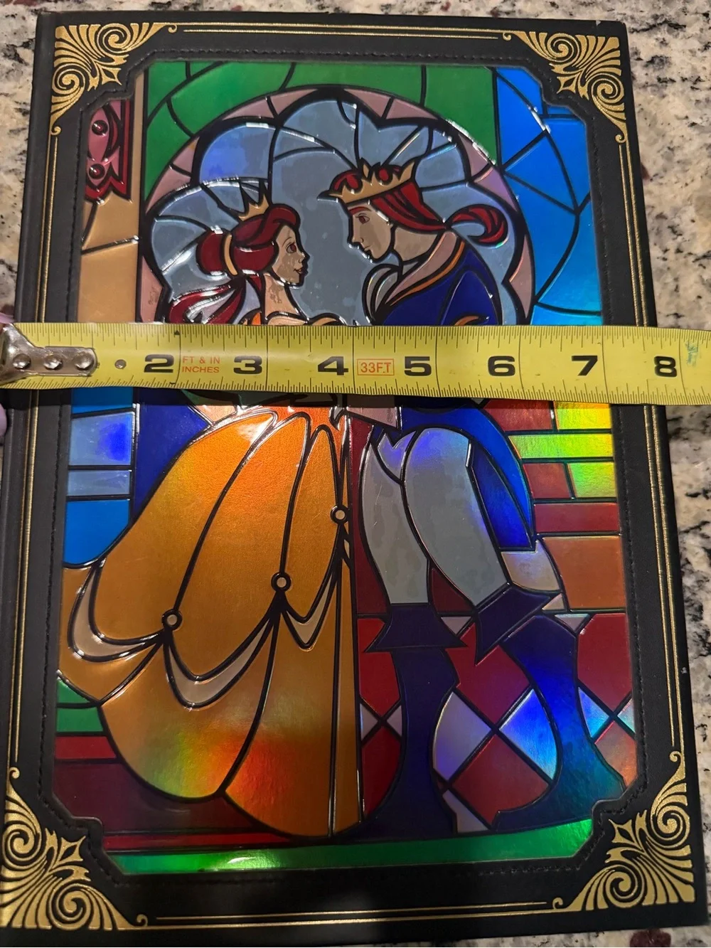 Disney Store Limited Product Beauty And The Beast Stained Glass Design Notebook